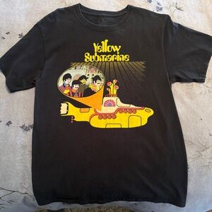 Vintage Yellow Submarine Unisex Black T-Shirt